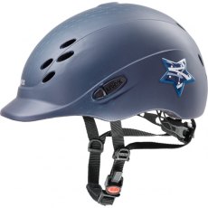 Uvex Onyxx Glamour Junior Riding Helmet Blue Mat