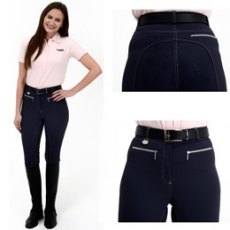 Rugged Horse Navy Coolmax Gel Seat Breeches GS3