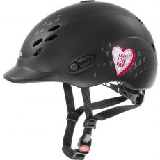 Uvex Onyxx Glamour Junior Riding Helmet Black Mat