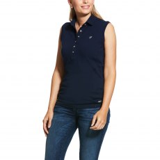 Ariat Women's Prix 2.0 Sleeveless Navy Polo Shirt