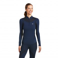 Ariat Women's Ascent 1/4 Zip Baselayer Navy