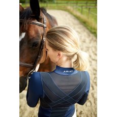 Ariat Women's Ascent 1/4 Zip Baselayer Navy