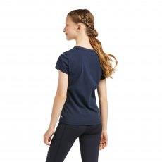 Ariat Youth Vertical Logo T-Shirt Navy