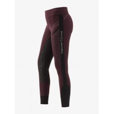 Astrid Girls Full Seat Gel Pull On Riding Tights Wine