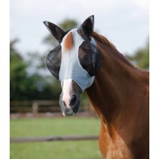 Premier Equine Comfort Tech Lycra Fly Mask Grey