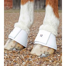 Premier Equine Carbon Tech Techno Wool Over Reach Boots White