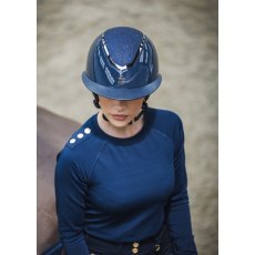 EQX Kylo Riding Hat Navy Gloss/Pewter Sparkly Wide Peak