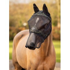 Le Mieux Visor-Tek Full Face Fly Mask Camo Green