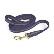 Hy Equestrian Soft Webbing Lead Rein Navy/Grey