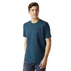 Ariat Men's Vertical Logo T-Shirt Reflecting Pond