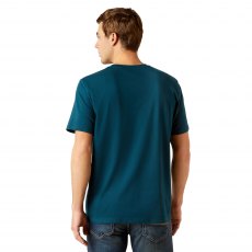 Ariat Men's Vertical Logo T-Shirt Reflecting Pond