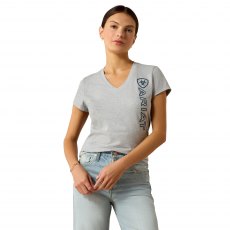 Ariat Women's Vertical Logo T-Shirt Heather Grey