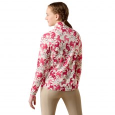 Ariat Kids LunaVeil 1/4 Zip Baselayer Vanilla Horsin' Around Print Ariat Kids LunaVeil 1/4 Zip Baselayer Vanilla Horsin' Around Print