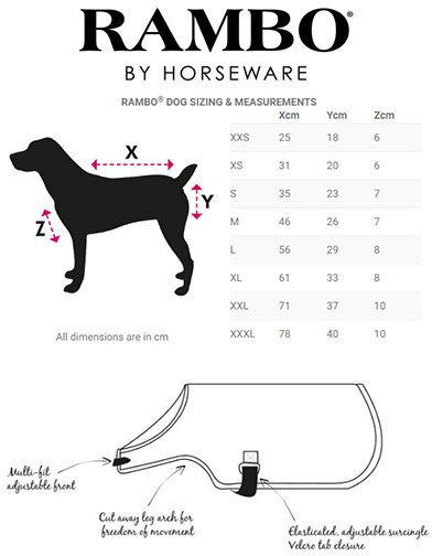 Horseware Clothing Size Chart