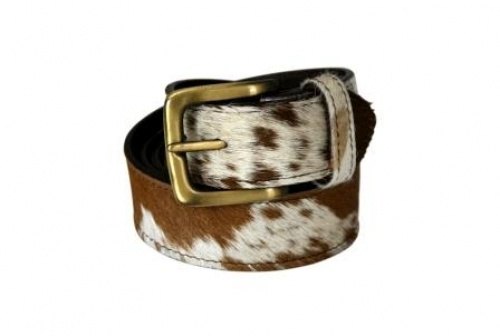 Pampeano Pampeano Brown and White Cowhide Leather Belt