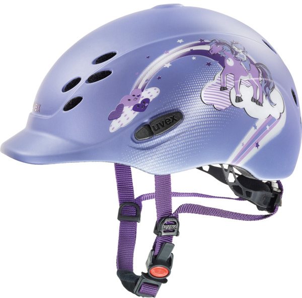 Uvex Onyxx Junior Riding Helmet Dekor Pony Violet