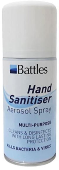 Battles Hand Sanitiser Aerosol Spray