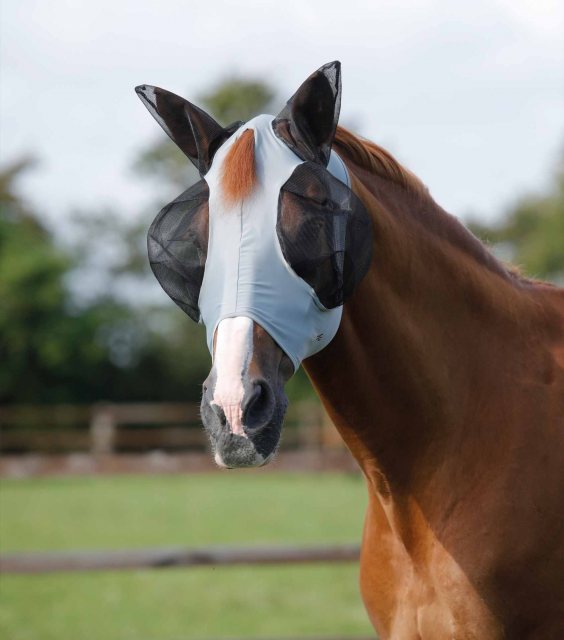 Premier Equine Premier Equine Comfort Tech Lycra Fly Mask Grey