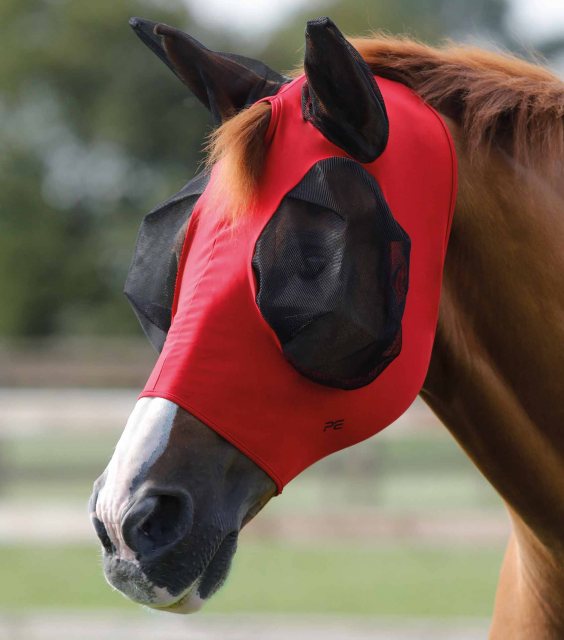 Premier Equine Premier Equine Comfort Tech Lycra Fly Mask Red