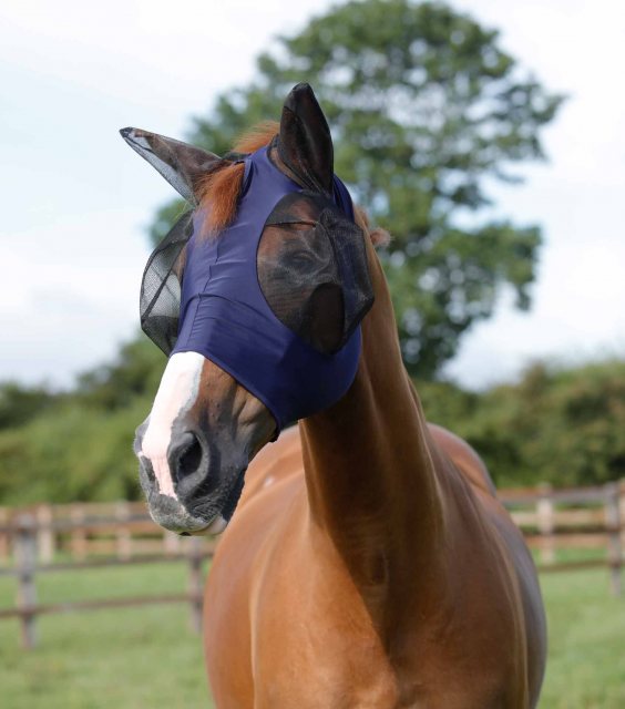 Premier Equine Premier Equine Comfort Tech Lycra Fly Mask Navy