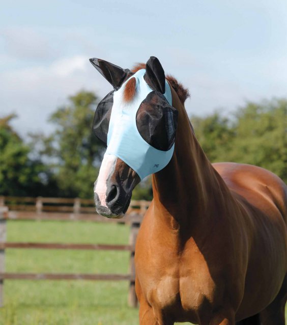 Premier Equine Premier Equine Comfort Tech Lycra Fly Mask Blue