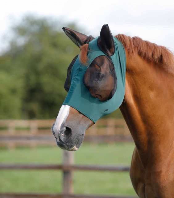 Premier Equine Premier Equine Comfort Tech Lycra Fly Mask Green