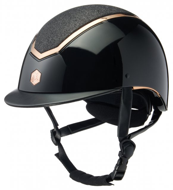 EQX EQX Kylo Riding Hat Black Gloss/Rose Gold Sparkly