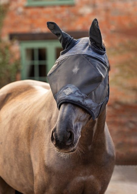 Le Mieux Le Mieux Visor-Tek Half Face Fly Mask Camo Blue