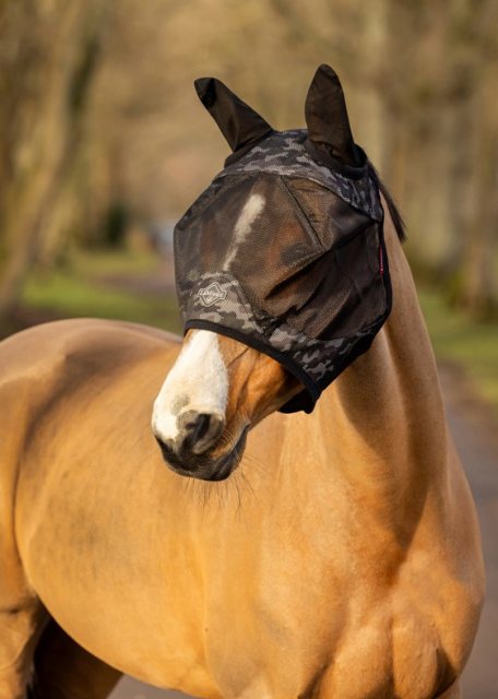 Le Mieux Le Mieux Visor-Tek Half Face Fly Mask Camo Brown