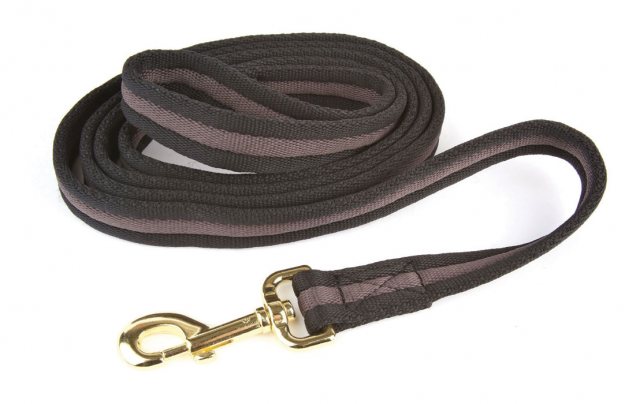 HY Hy Equestrian Soft Webbing Lead Rein Black/Grey