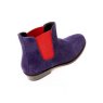Violet boots with red detail