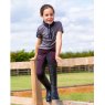 Premier Equine Astrid Girls Full Seat Gel Pull On Riding Tights Wine