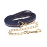 Hy Equestrian Soft Webbing Lead Rein with Chain Navy/Grey