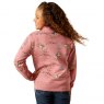 Ariat Ariat Girls Bronc Scene 1/4 Zip Sweatshirt Bronc Toile